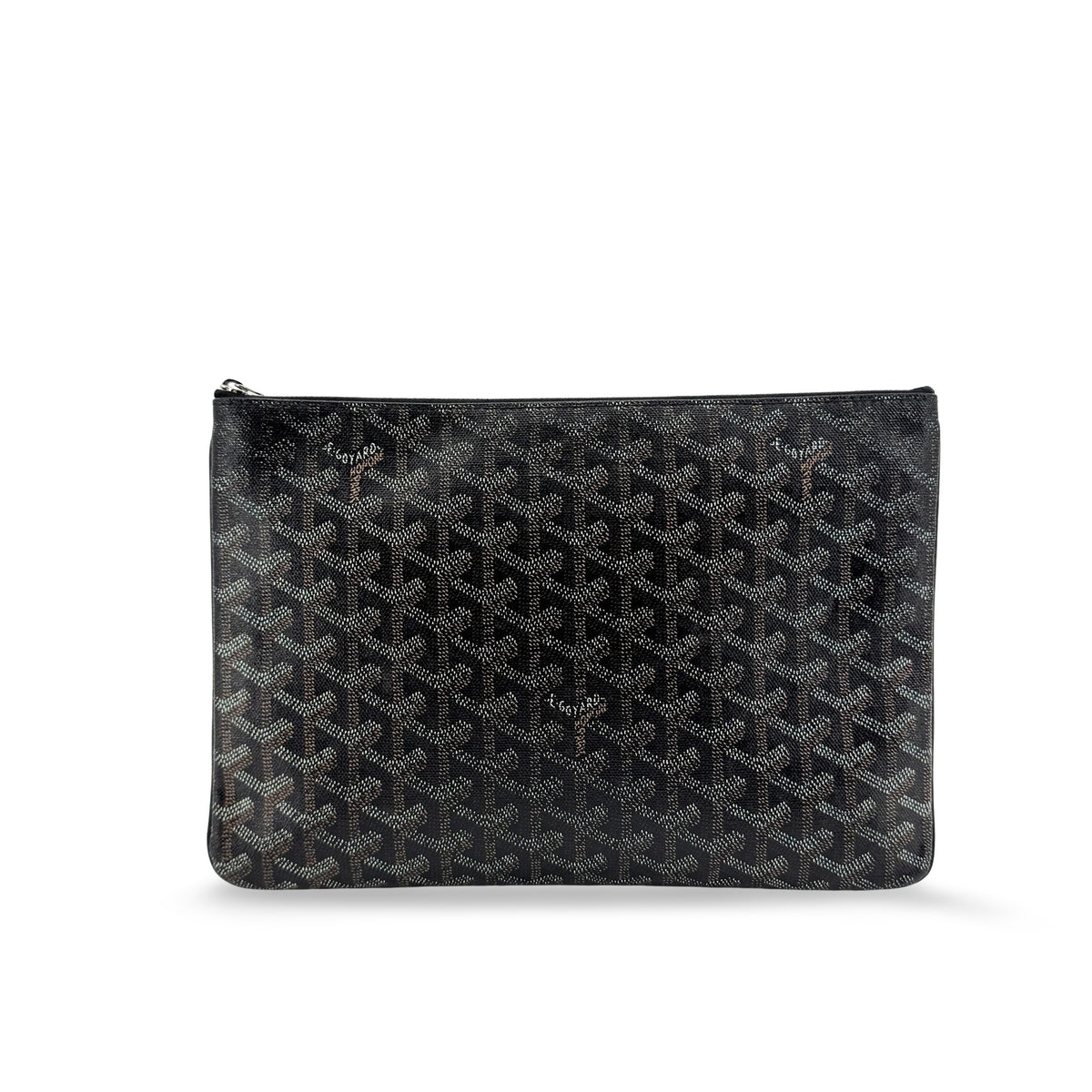 Goyard Senat Zip Coated Canvas Black Bag