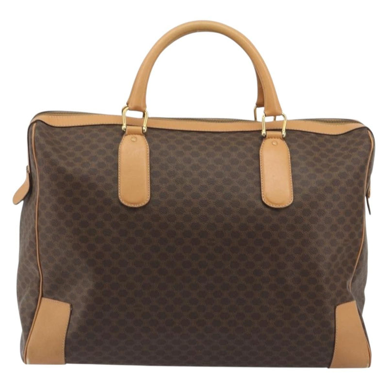 Celine Boston C Macadam Canvas Brown Bag