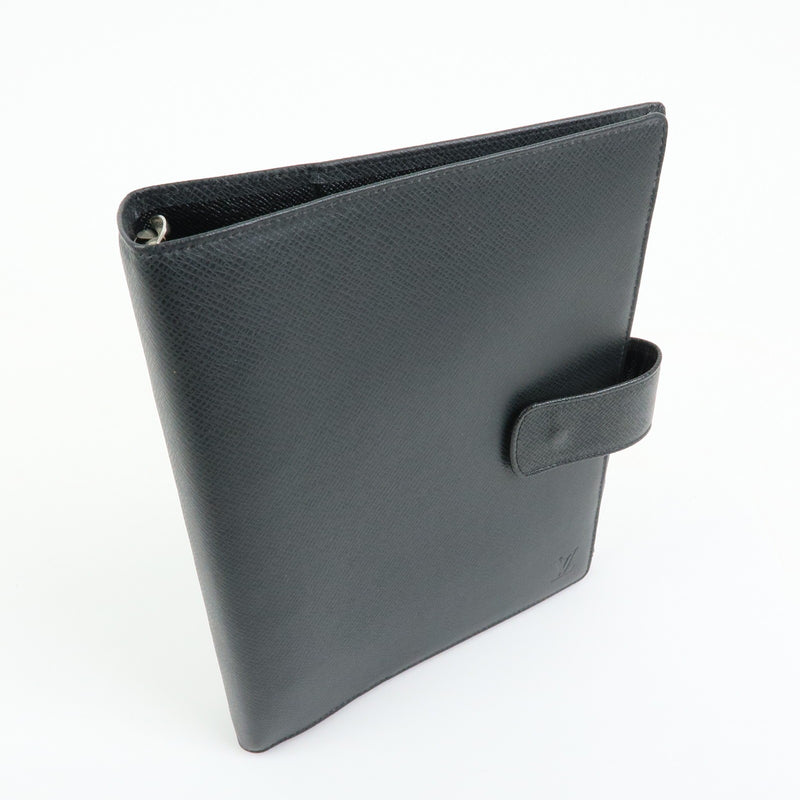 Louis Vuitton Ring Agenda Cover Taiga Leather Gray Bag