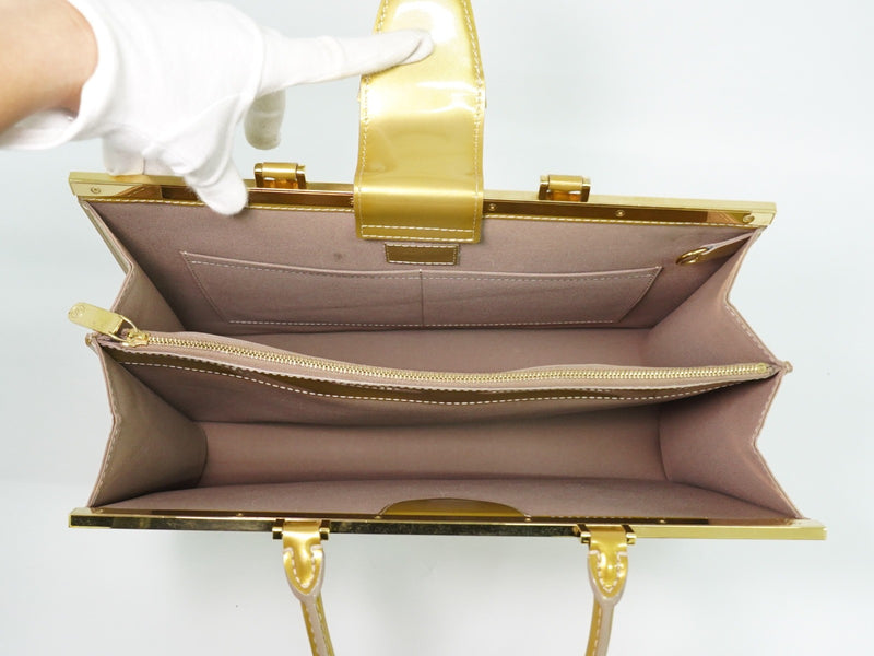Louis Vuitton Deesse Monogram Vernis Beige Leather Bag