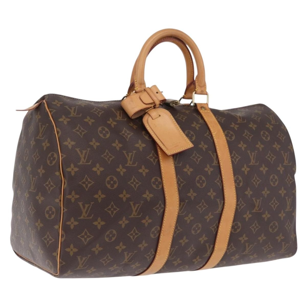 Louis Vuitton Keepall Monogram Canvas Brown Bag