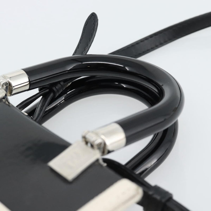 Fendi Sunshine Shopper Patent And Canvas Black Patent_leather Bag