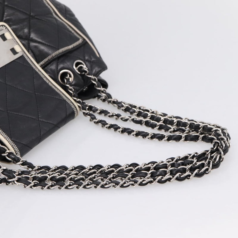 Chanel North South Mademoiselle Lock Quilted Leather Black Bag
