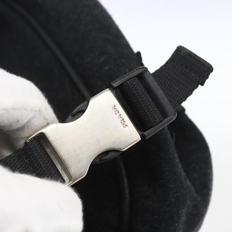 Prada Shoulder Wool Black Bag