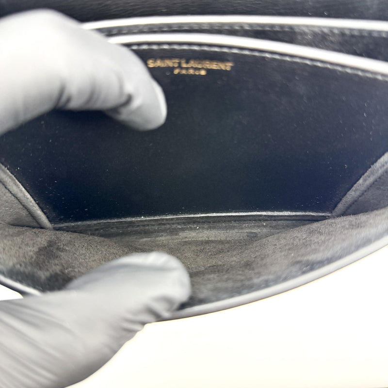 Saint Laurent Sunset Leather Black Calfskin Bag