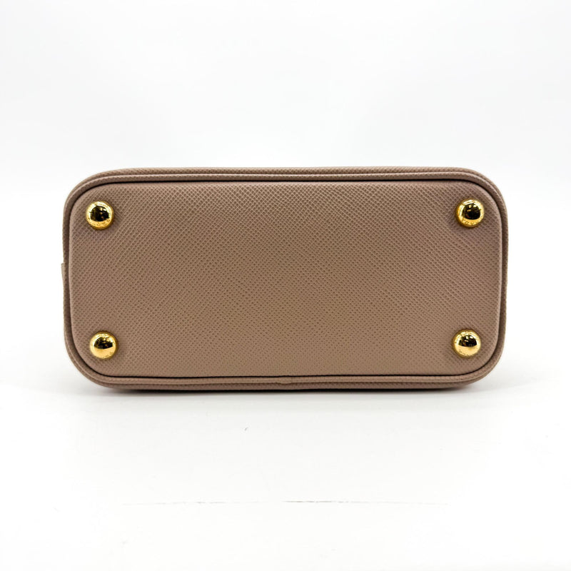 Prada Matinee Top Handle Saffiano Leather Beige Bag