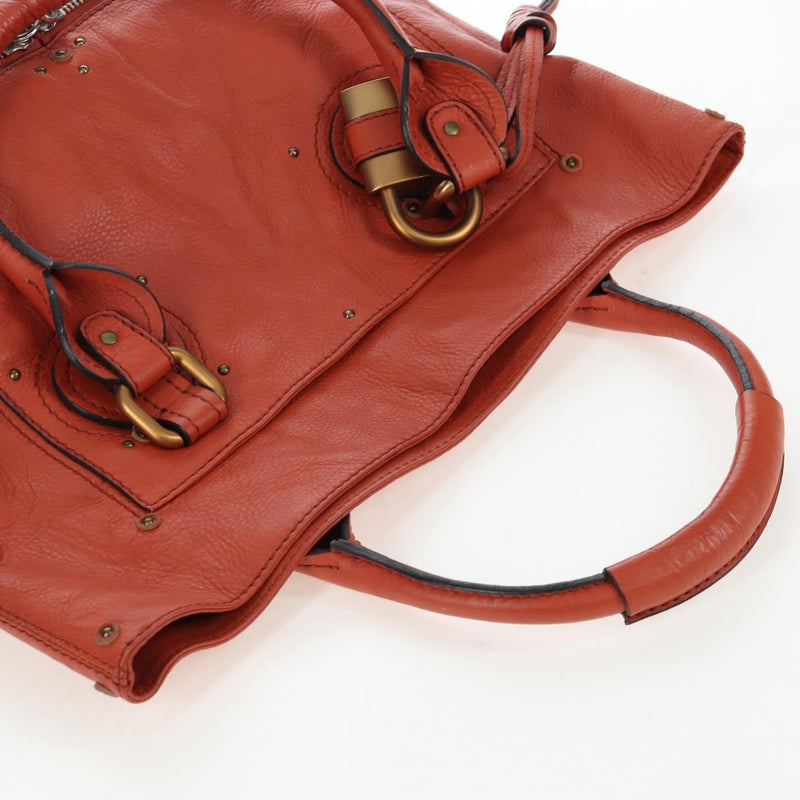 Chloe Paddington Leather Orange Bag