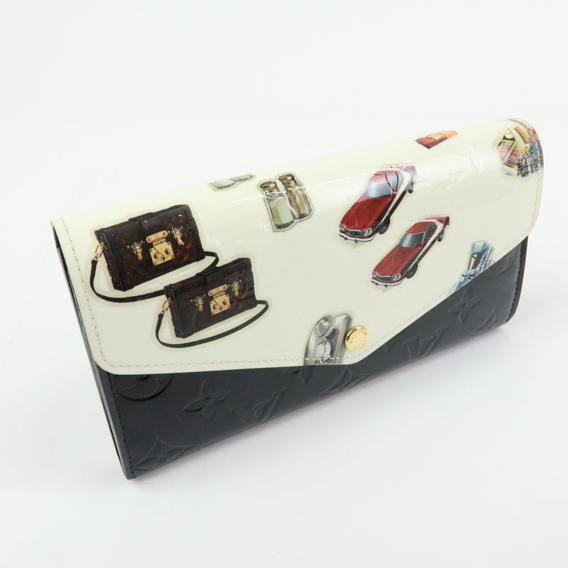 Louis Vuitton Sarah Wallet Nm Limited Edition Stickers Monogram Vernis Multicolour Patent_leather