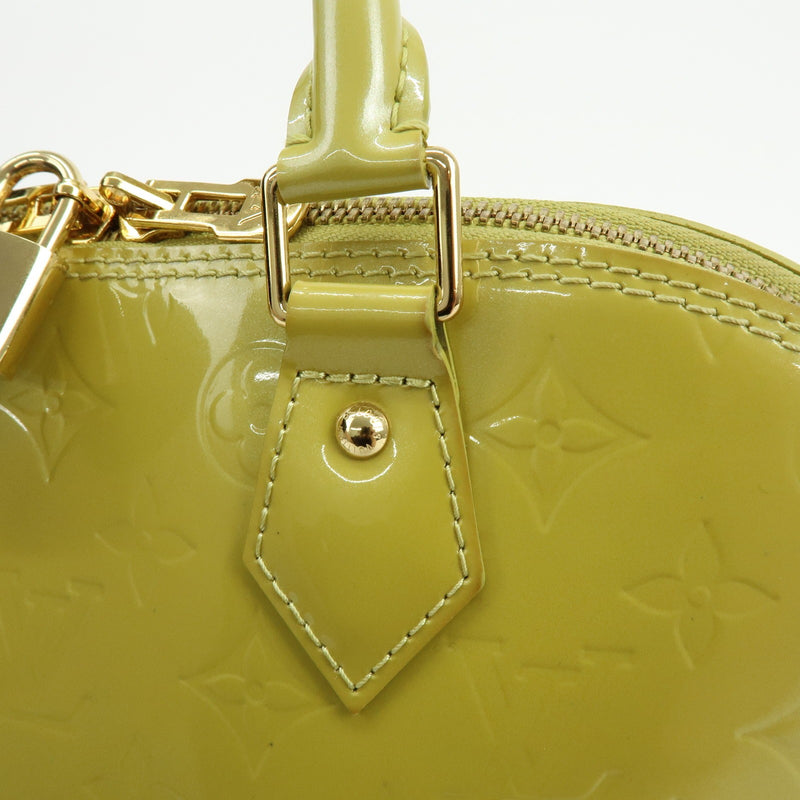 Louis Vuitton Alma Monogram Vernis Green Patent_leather Bag
