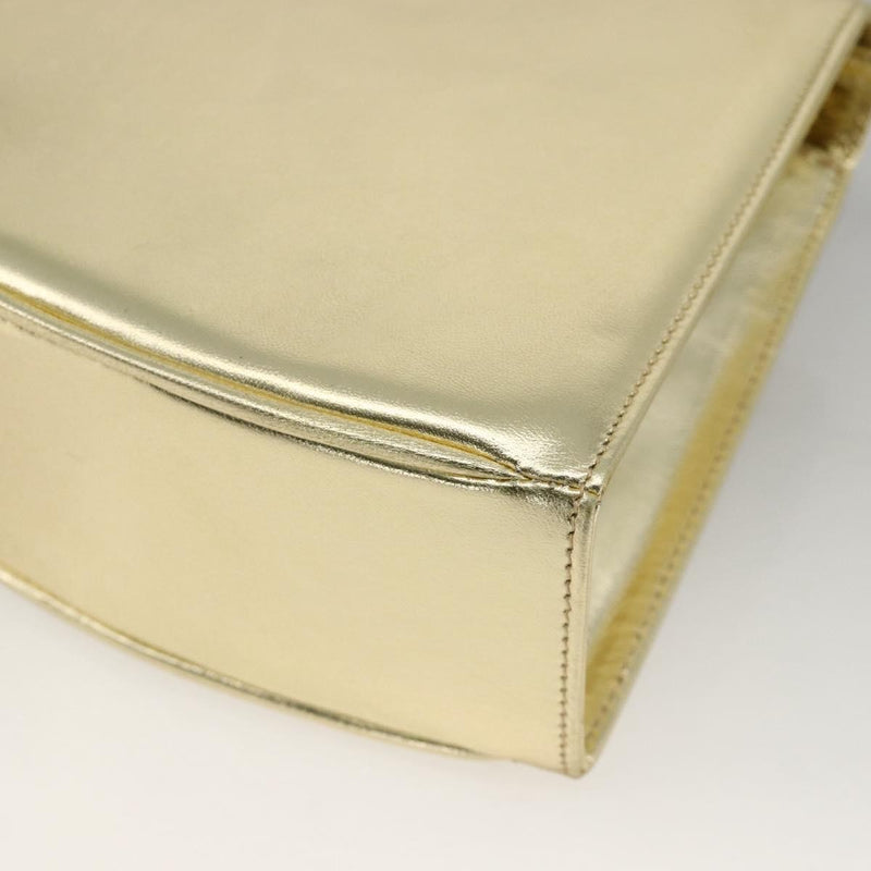 Salvatore Ferragamo Shoulder Leather Gold Bag