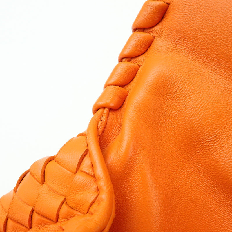 Bottega Veneta Olimpia Intrecciato Nappa Orange Leather Bag