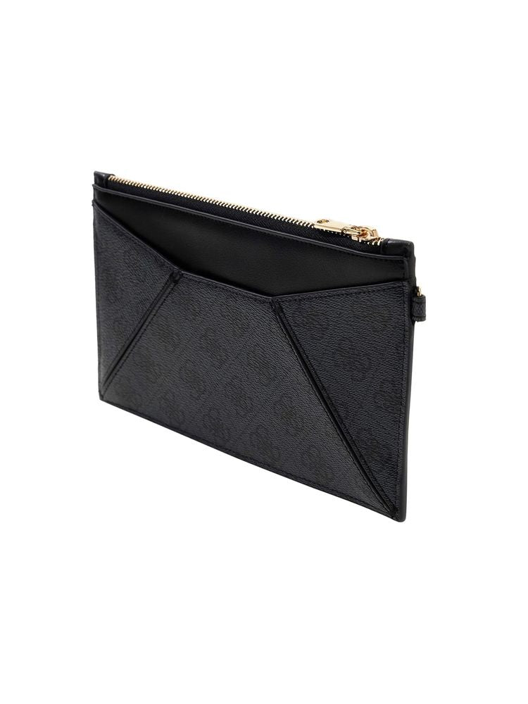 Guess Geometric Polyurethane Card Case — Black Cases