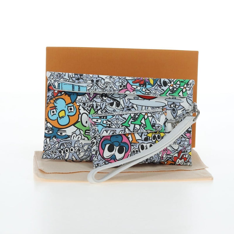 Louis Vuitton Trio Envelope Pouch Set Limited Edition Monogram Comics Canvas Multicolour