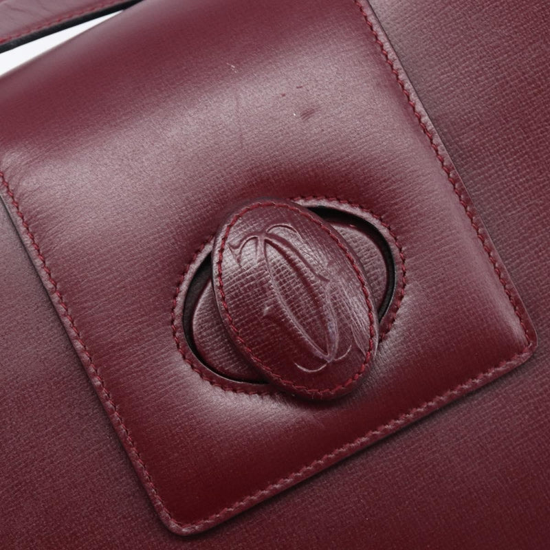 Cartier Must De Leather Burgundy Bag