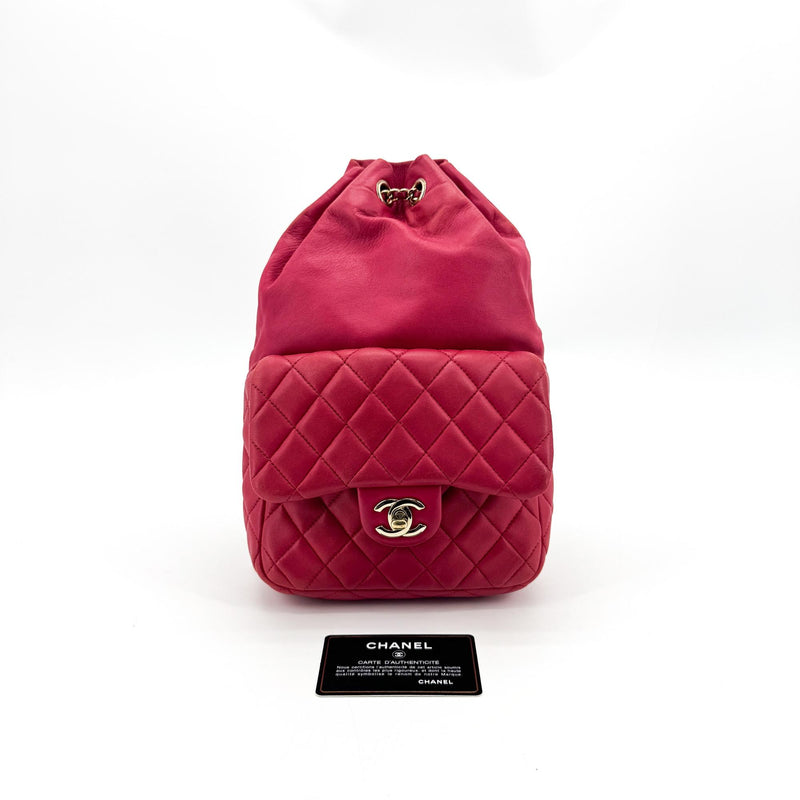 Chanel Backpack Seoul Lambskin Pink Leather