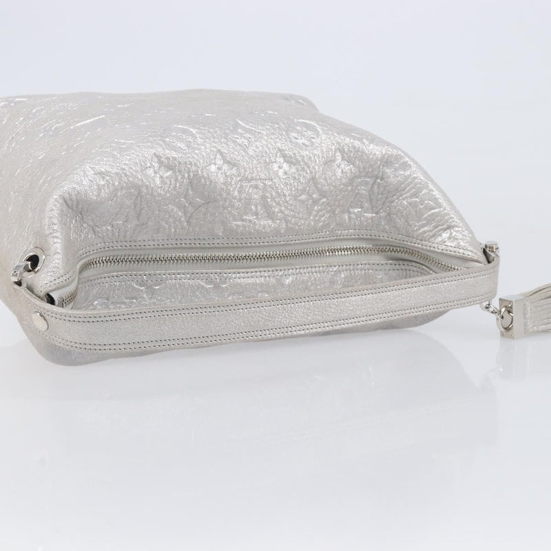 Louis Vuitton Halo Limited Edition Shimmer Monogram Embossed Leather Silver Bag