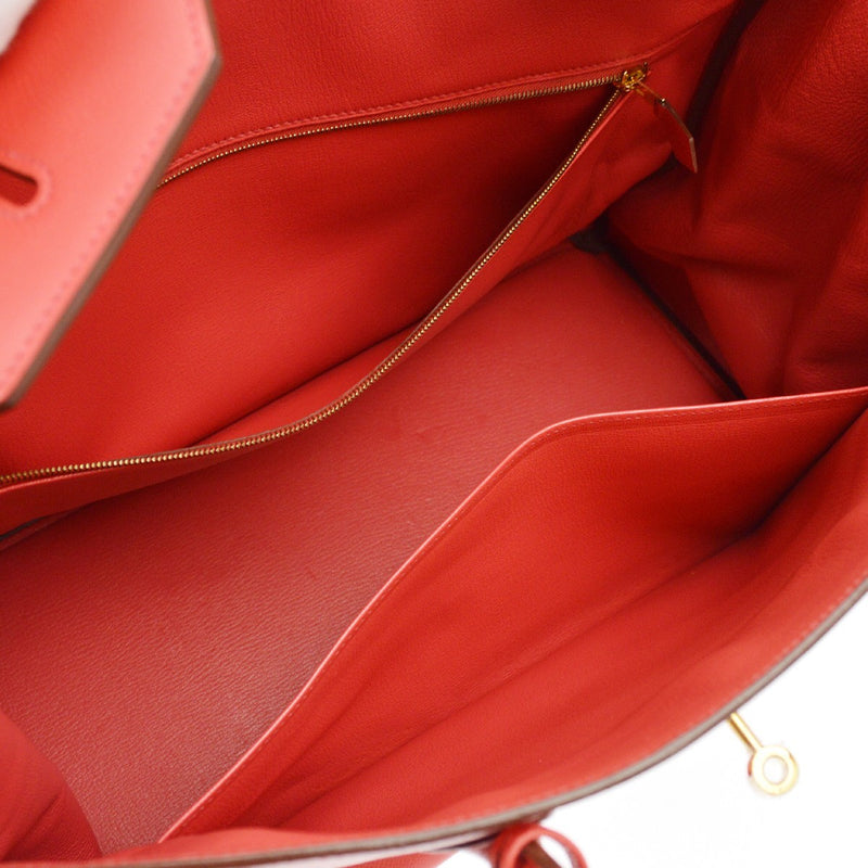 Hermes Birkin Red Epsom With Gold Hardware Leather Bag