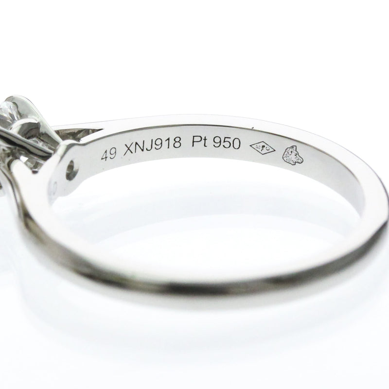 Cartier Solitaire 1895 18k White Gold With Rbc Diamond D-Vs1 Silver Platinum Bijoux