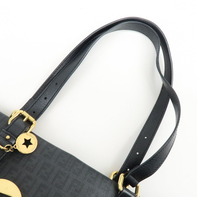 Fendi Superstar Zucchino Coated Canvas Black Bag