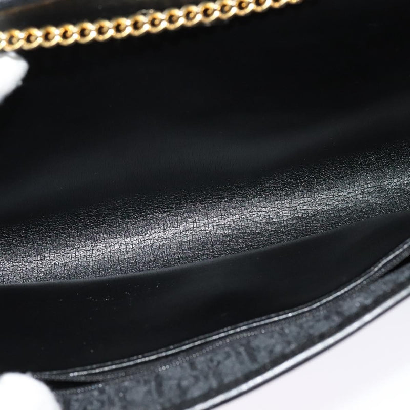 Christian Dior Vintage Trotteur Chain Canvas Black Bag