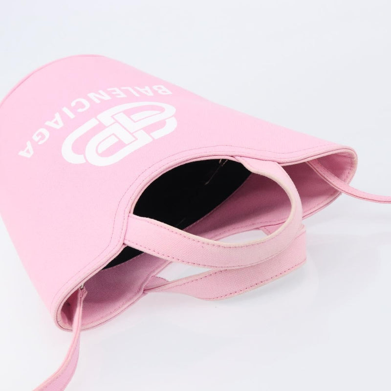 Balenciaga Wave Bucket Printed Canvas Pink Bag