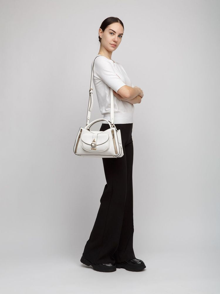Guess Shoulder Bag — White Polyurethane