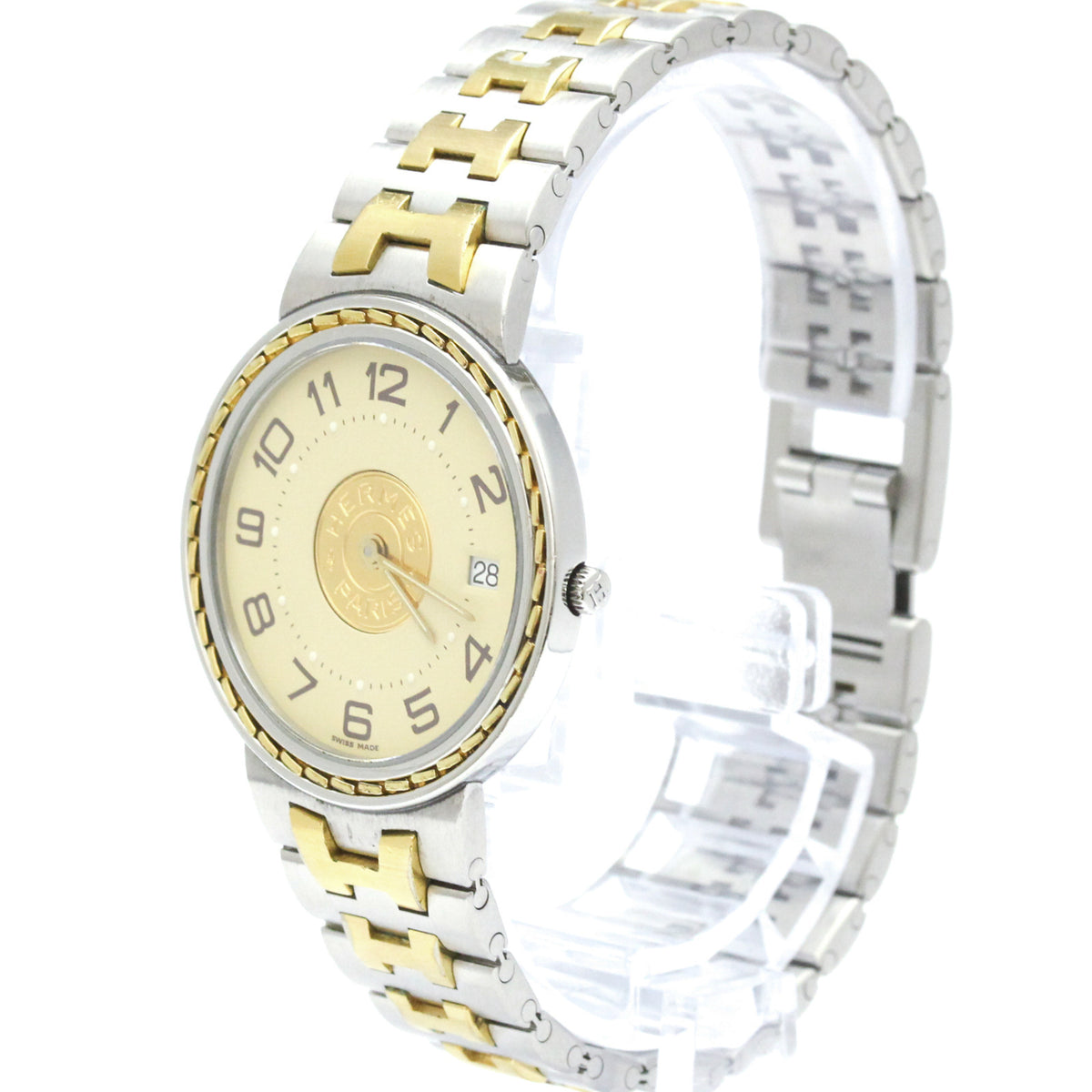 Hermes Sellier Quartz Stainless Steel And Plated Metal Watches
