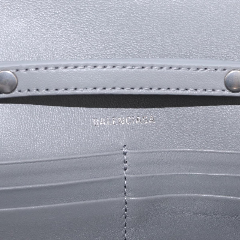 Balenciaga Hourglass Chain Leather With Sequins Silver Bag