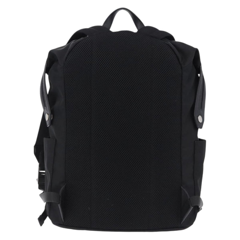 Fendi Fiend Nylon With Printed Leather Black Bag