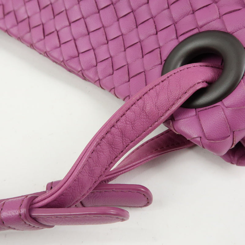Bottega Veneta Garda Intrecciato Nappa Purple Leather Bag