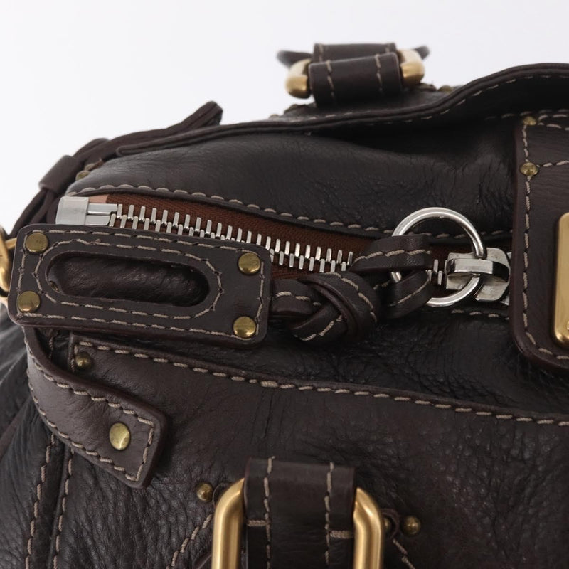Chloe Paddington Lock Leather Brown Bag