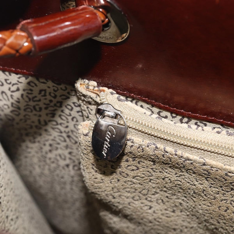 Cartier Panthère Patent Leather Brown Patent_leather Bag