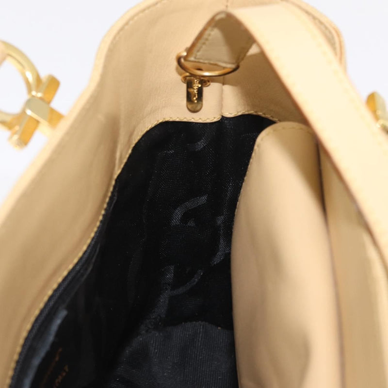 Salvatore Ferragamo Gancini Tote Canvas Beige