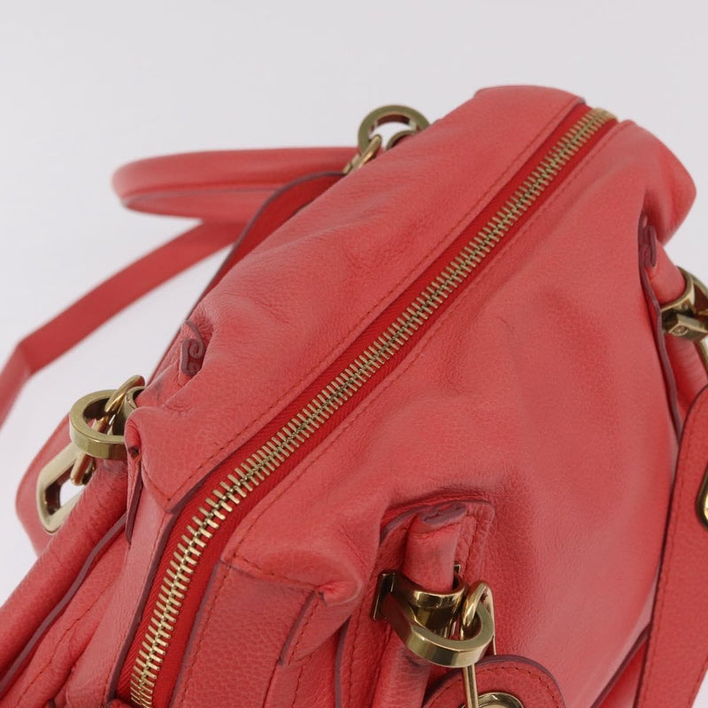 Chloe Paraty Top Handle Leather Pink Bag