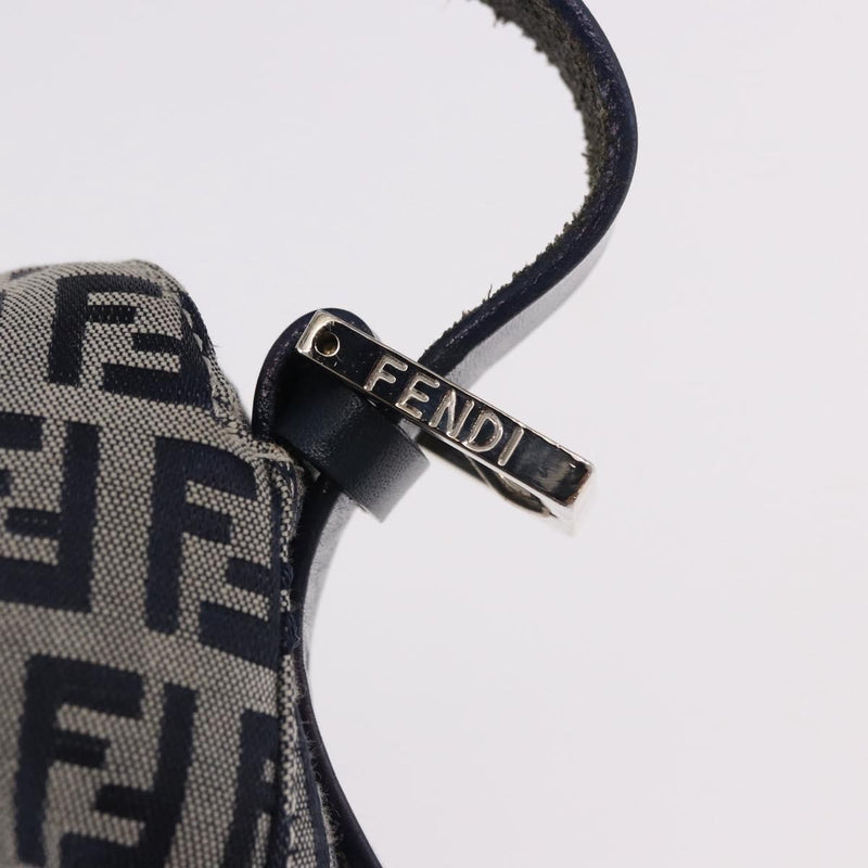 Fendi Baguette Zucchino Canvas Navy Bag