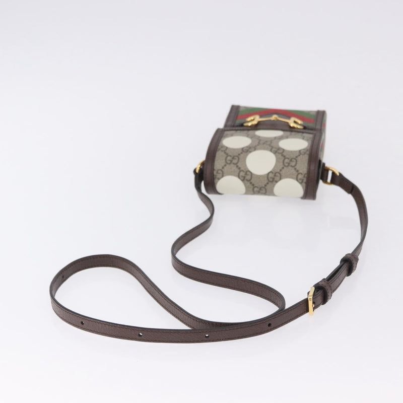 Gucci Horsebit 1955 Printed Gg Coated Canvas Beige Bag