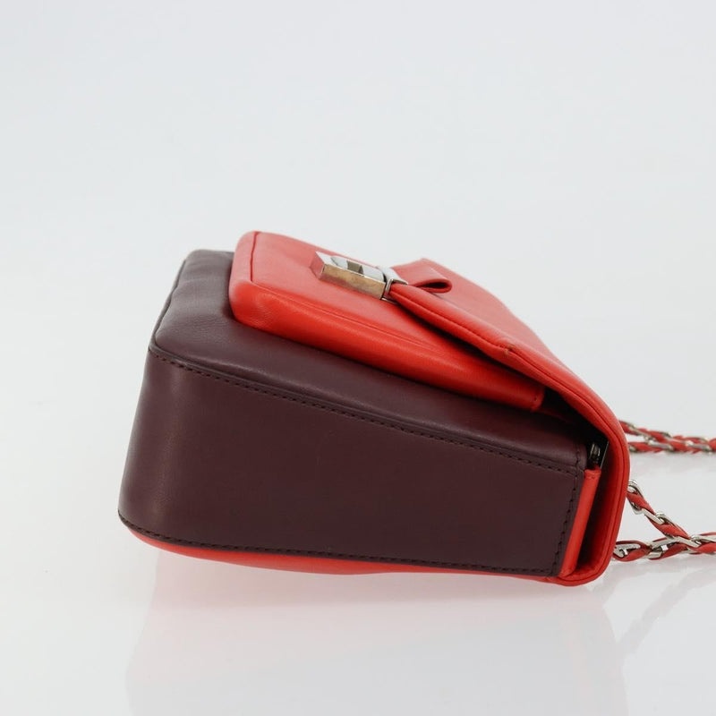 Fendi Be Baguette Flap Leather Red Bag