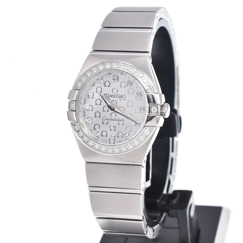 Omega Constellation Quartz Stainless Steel With Diamond Bezel And Markers Watches