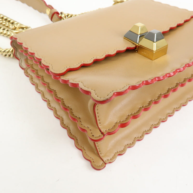 Fendi Kan I Leather Beige Bag