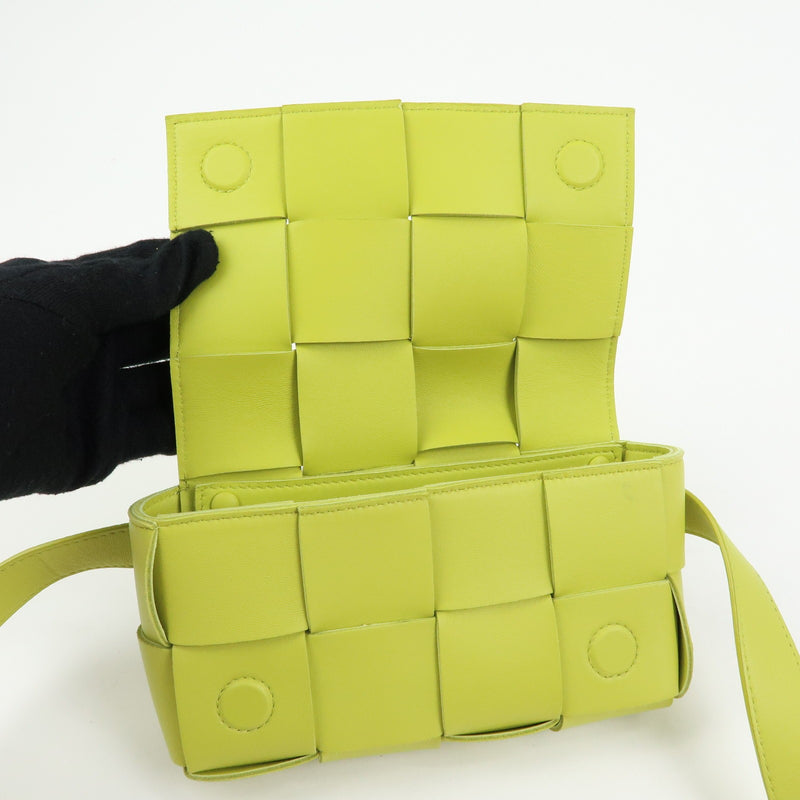 Bottega Veneta Cassette Belt Maxi Intrecciato Leather Green Bag