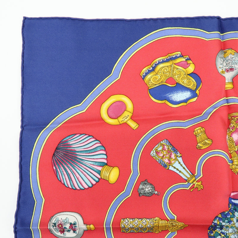 Hermes Carré 45 Les Capucines Silk Red Accessory
