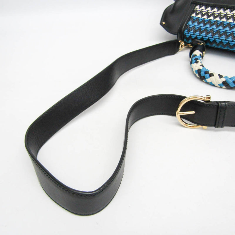 Salvatore Ferragamo Sofia Satchel Multicolor Woven Leather Multicolour