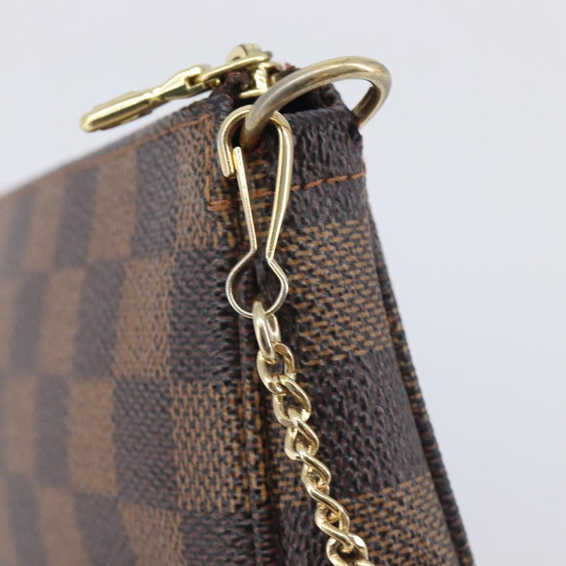 Louis Vuitton Pochette Accessoires Damier Ebene Brown Canvas Bag