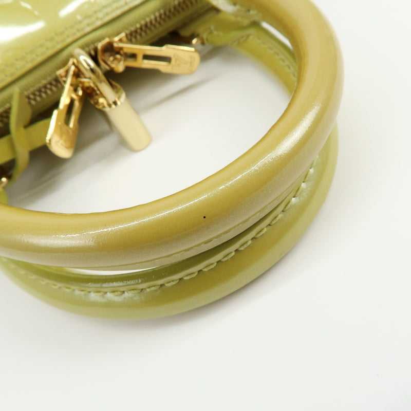 Louis Vuitton Alma Monogram Vernis Green Patent_leather Bag
