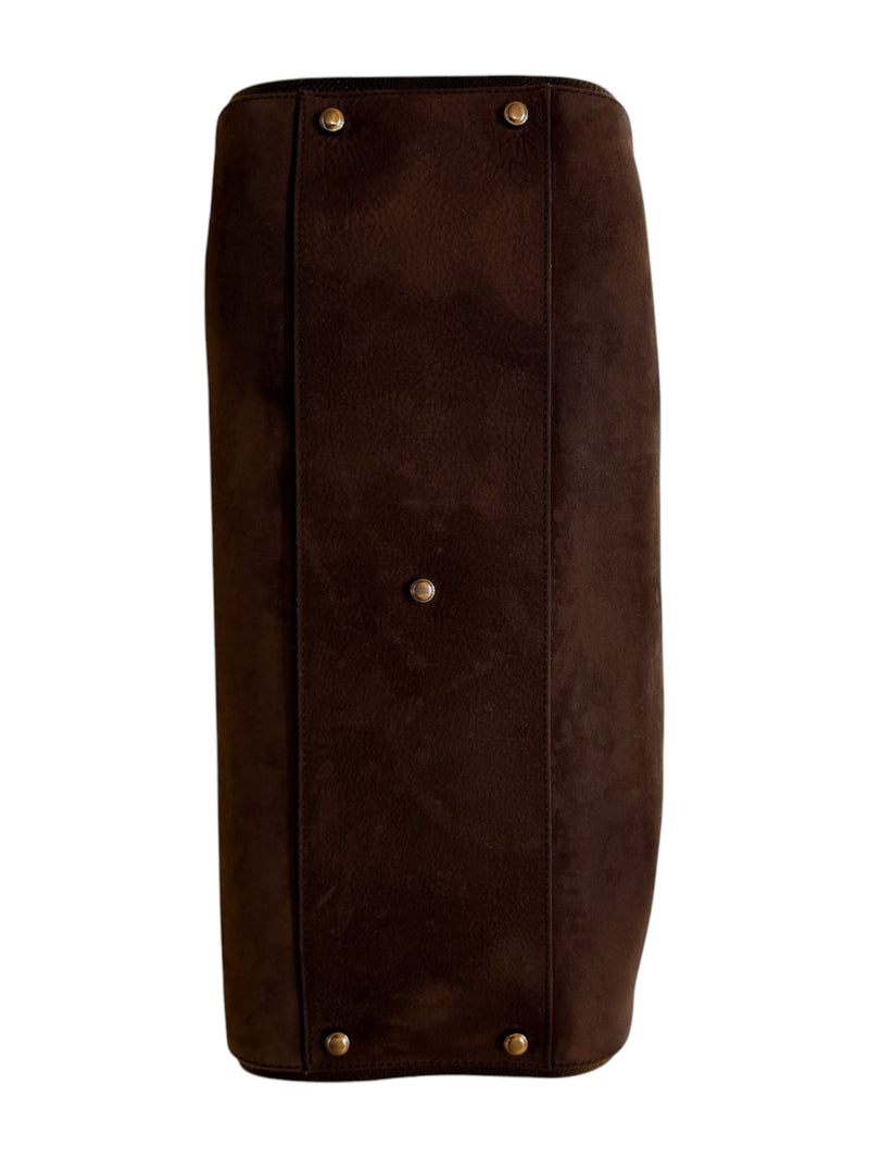Cartier Marcello Leather Brown Suede Bag