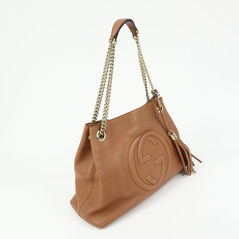 Gucci Soho Chain Strap Leather Brown Bag