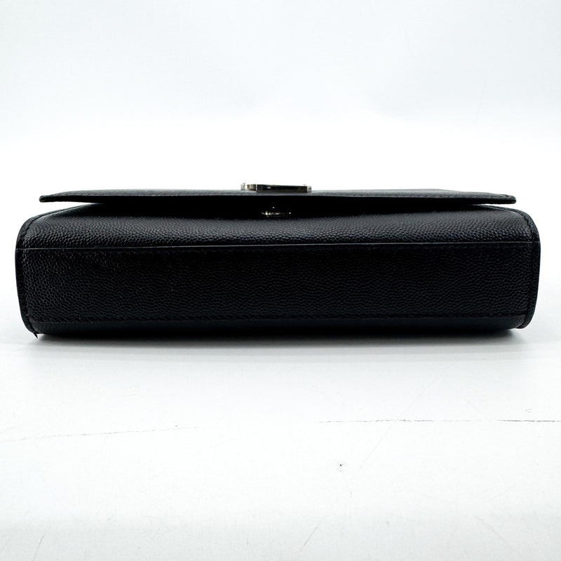 Saint Laurent Classic Monogram Flap Chain Leather Black Bag