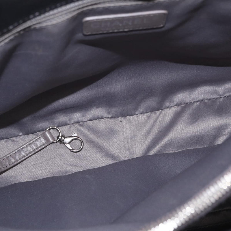 Chanel Grand Shopping Quilted Caviar Black Leather Bag