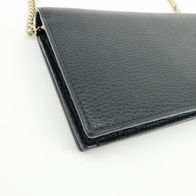 Gucci Betty Chain Wallet (outlet) Leather Black Bag