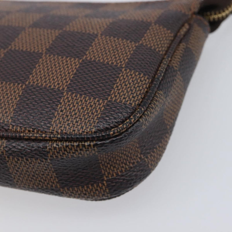 Louis Vuitton Pochette Accessoires Damier Ebene Brown Canvas Bag